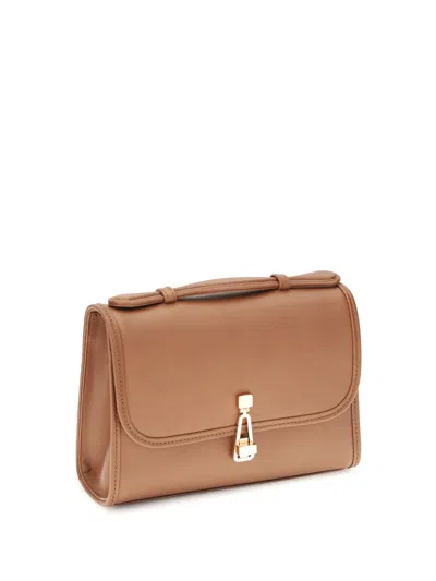 Gabriela Hearst Small Leonora Top-handle Clasp Bag In Brown