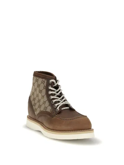 Gucci High-top Round Toe Bootie With Contrast Sole