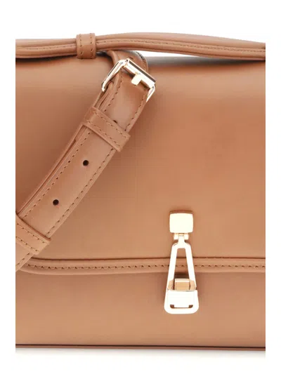 Gabriela Hearst Small Leonora Top-handle Clasp Bag In Brown