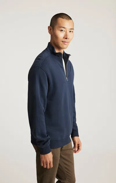 Mavi Edition Half Zip Sweatshirt In Total Eclipse In Blue