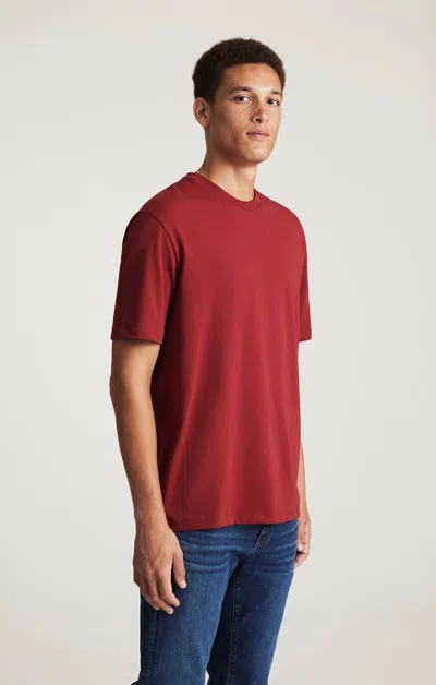 Mavi Basic Short Sleeve T-shirt In Winery In Red