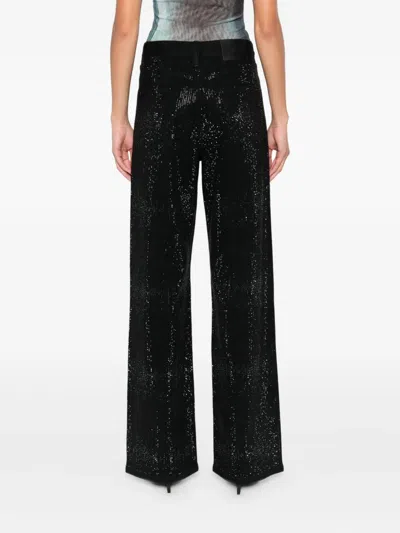 Maje Embellished Jeans In Black