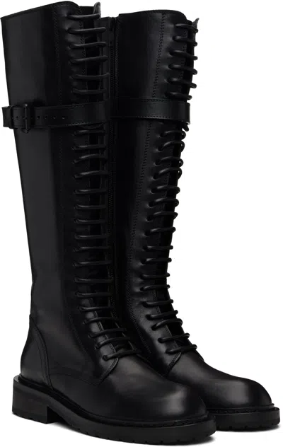 Ann Demeulemeester Women Danny 24 Hole Lace Up Boots In Black