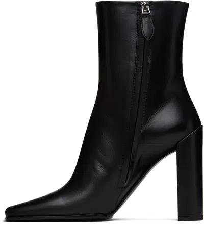 Alaïa Square Calfskin Leather Ankle Boots In Multi