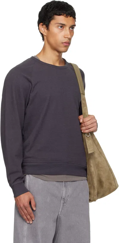 Lemaire Gray Crew Neck Sweatshirt In Gray
