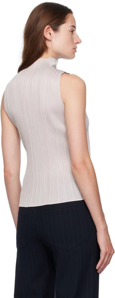 Issey Miyake Beige New Colorful Basics 4 Top In Animal Print