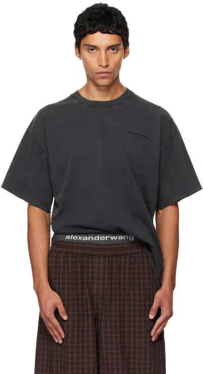Alexander Wang Short-sleeve T-shirt In Gray