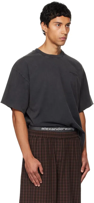 Alexander Wang Short-sleeve T-shirt In Gray