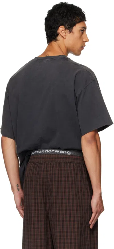 Alexander Wang Short-sleeve T-shirt In Gray