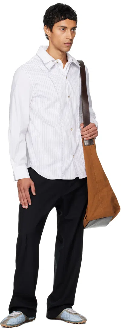 Stefan Cooke Black Tuxedo Trousers In Black