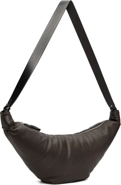 Lemaire Brown Rail Belt Medium Croissant Bag