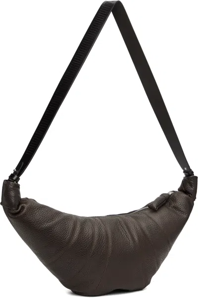 Lemaire Brown Rail Belt Medium Croissant Bag