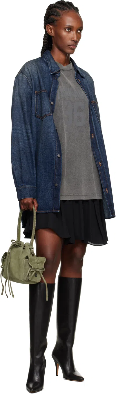 Acne Studios Green Multipocket Mini Bucket Bag