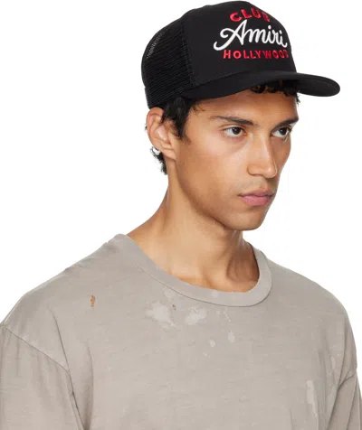 Amiri Black Baseball Cap With Maxi Logo On The Front In Cotton Man In Black
