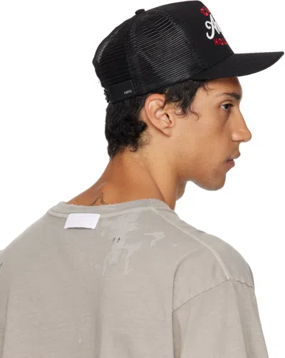 Amiri Black Baseball Cap With Maxi Logo On The Front In Cotton Man In Black