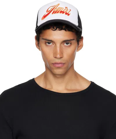 Amiri Structured Black Cap With Embroidered Logo In White