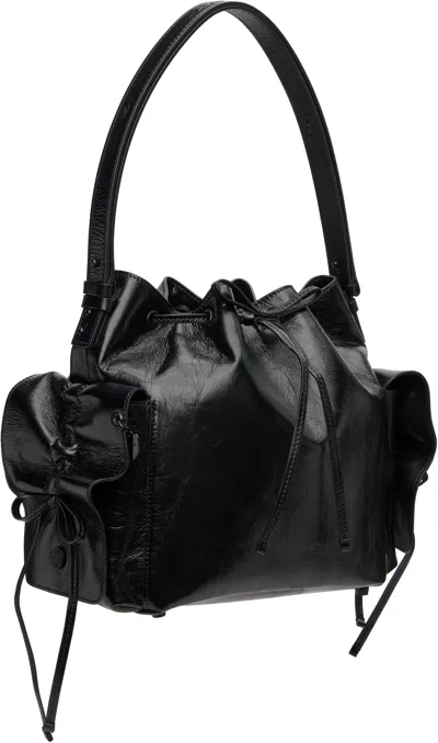 Acne Studios Black Multipocket Bucket Bag In Black