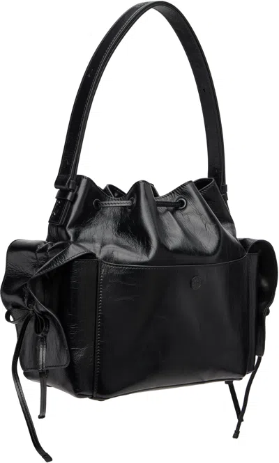 Acne Studios Black Multipocket Bucket Bag In Black