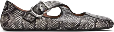 Alaïa Criss Cross Leather-trimmed Snakeskin Ballet Flats In Animal Print