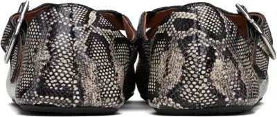 Alaïa Criss Cross Leather-trimmed Snakeskin Ballet Flats In Animal Print
