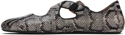Alaïa Criss Cross Leather-trimmed Snakeskin Ballet Flats In Animal Print