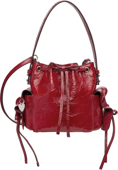 Acne Studios Multipocket Mini Bucket Bag Crinkled Patent
