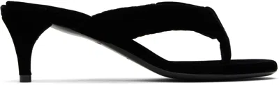 Alaïa Alaia Women Velvet Heel Flip-flops Mule In Black
