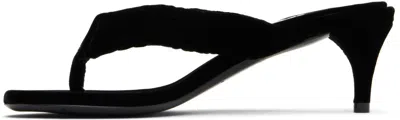 Alaïa Alaia Women Velvet Heel Flip-flops Mule In Black