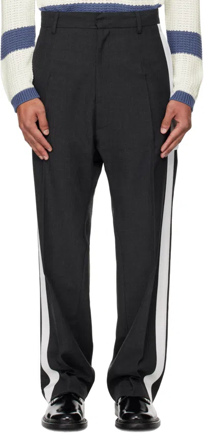 Stefan Cooke Gray Tuxedo Trousers In Gray