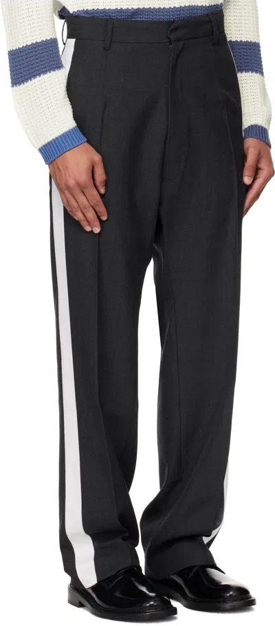 Stefan Cooke Gray Tuxedo Trousers In Gray