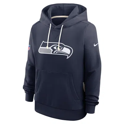 Nike Seattle Seahawks Sideline  Women's Dri-fit Nfl Pullover Hoodie In Blue