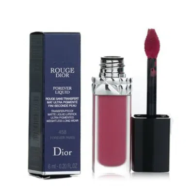 Dior Christian  Ladies Rouge  Forever Matte Liquid Lipstick 0.2 oz # 458 Forever Paris Makeup 334 In Transparent