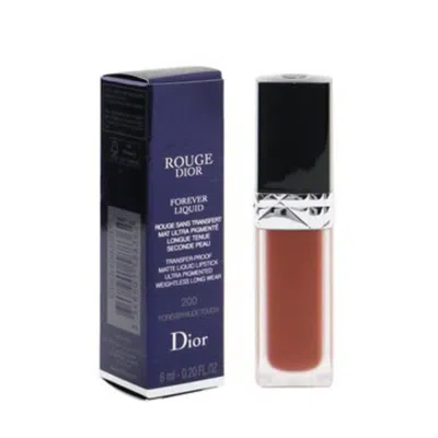 Dior Christian  Ladies Rouge  Forever Matte Liquid Lipstick 0.2 oz # 200 Forevernude Touch Makeup In Brown