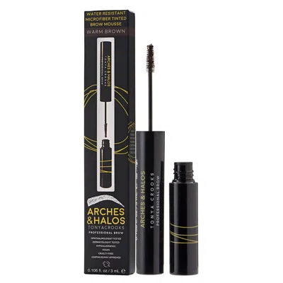 Arches & Halos Ladies Microfiber Tinted Brow Mousse 0.106 oz Warm Brown Makeup 818881021041 In Brown