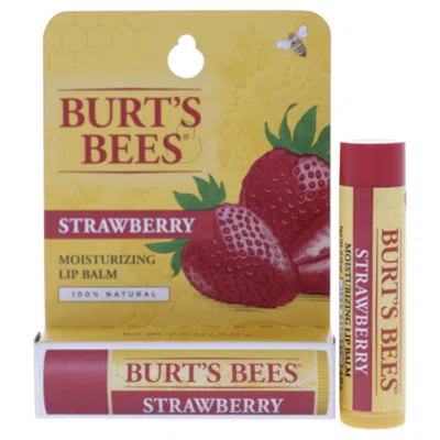 Burt's Bees Unisex Moisturizing Lip Balm 0.15 oz Strawberry Skin Care 792850897694 In Transparent