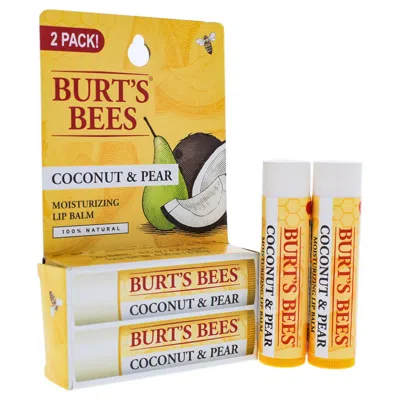 Burt's Bees Coconut And Pear Moisturizing Lip Balm Twin Pack 0.15 oz Skin Care 792850896987 In Gold