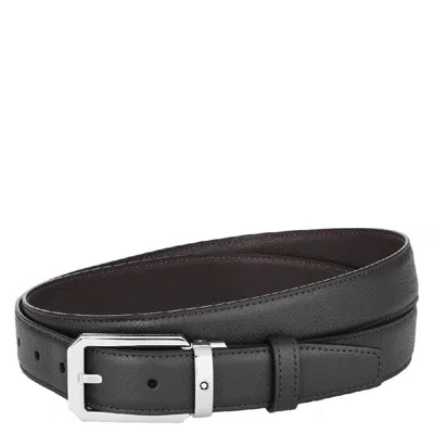 Montblanc Black/brown 30 Mm Reversible Leather Belt In Black / Brown
