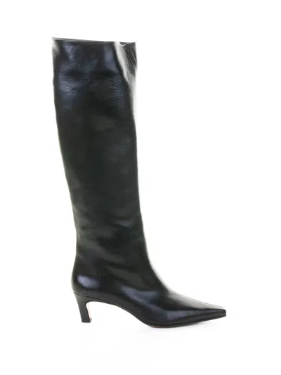 Roberto Festa 50mm Leather Pointed-toe Boots In Black