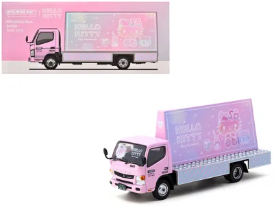 Tarmac Works Mitsubishi Fuso Canter Mobile Ad Truck Rhd (right Hand Drive) "hello Kitty" Pink With Graphics "truc In Purple