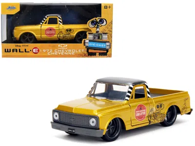 Jada 1972 Chevrolet Cheyenne Pickup Truck Gold Metallic With Gray Top "wall-e" (2008) Movie "hollywood Ri In Yellow