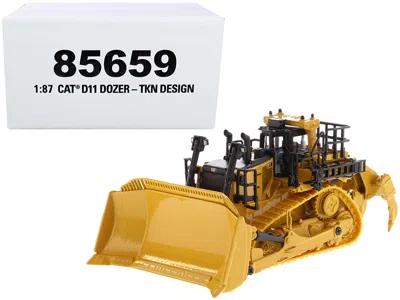 Diecast Masters Cat Caterpillar D11 Track-type Tractor Dozer Tkn Design "high Line" Series 1/87 (ho) Scale Diecast M In Yellow
