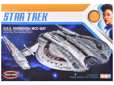 Polar Lights Skill 2 Snap Model Kit U. S.s. Shenzhou Ncc-1227 Spacecraft "star Trek: Discovery" (2017-2024) Tv Se In White