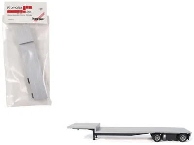 Promotex 2-axle Dropdeck Flatbed Trailer Silver Top 1/87 (ho) Plastic Model By  In White