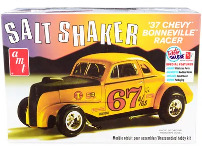 Amt Skill 2 Model Kit 1937 Chevrolet Bonneville Racer "salt Shaker" 1/25 Scale Model By  In Yellow