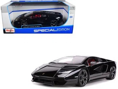 Maisto Lamborghini Countach Lpi 800-4 Black With Red Interior "special Edition" 1/18 Diecast Model Car By M In Black