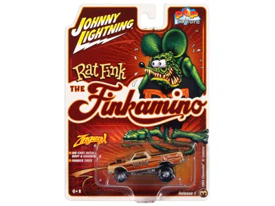 Johnny Lightning 1965 Chevrolet El Camino Zinger "finkamino" Beige With Graphics "rat Fink" "pop Culture" 2025 Releas In Multi