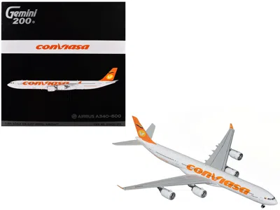 Geminijets Airbus A340-600 Commercial Aircraft "linea Aerea Conviasa" (yv3545) White With Orange Tail "gemini 2 In White