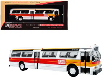 Iconic Replicas Flxible 53102 New Look Transit Bus "san Francisco Muni - Landor Scheme" White With Red And Yellow St In Multi