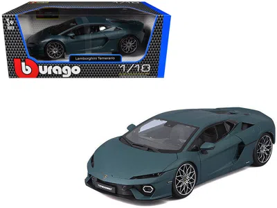 Bburago Lamborghini Temerario Matt Blue Metallic 1/18 Diecast Model Car By  In Green