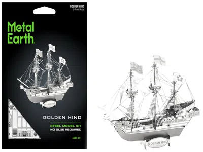 Metal Earth Model Kit Golden Hind Galleon (moderate Difficulty) Steel Model By  In Gray
